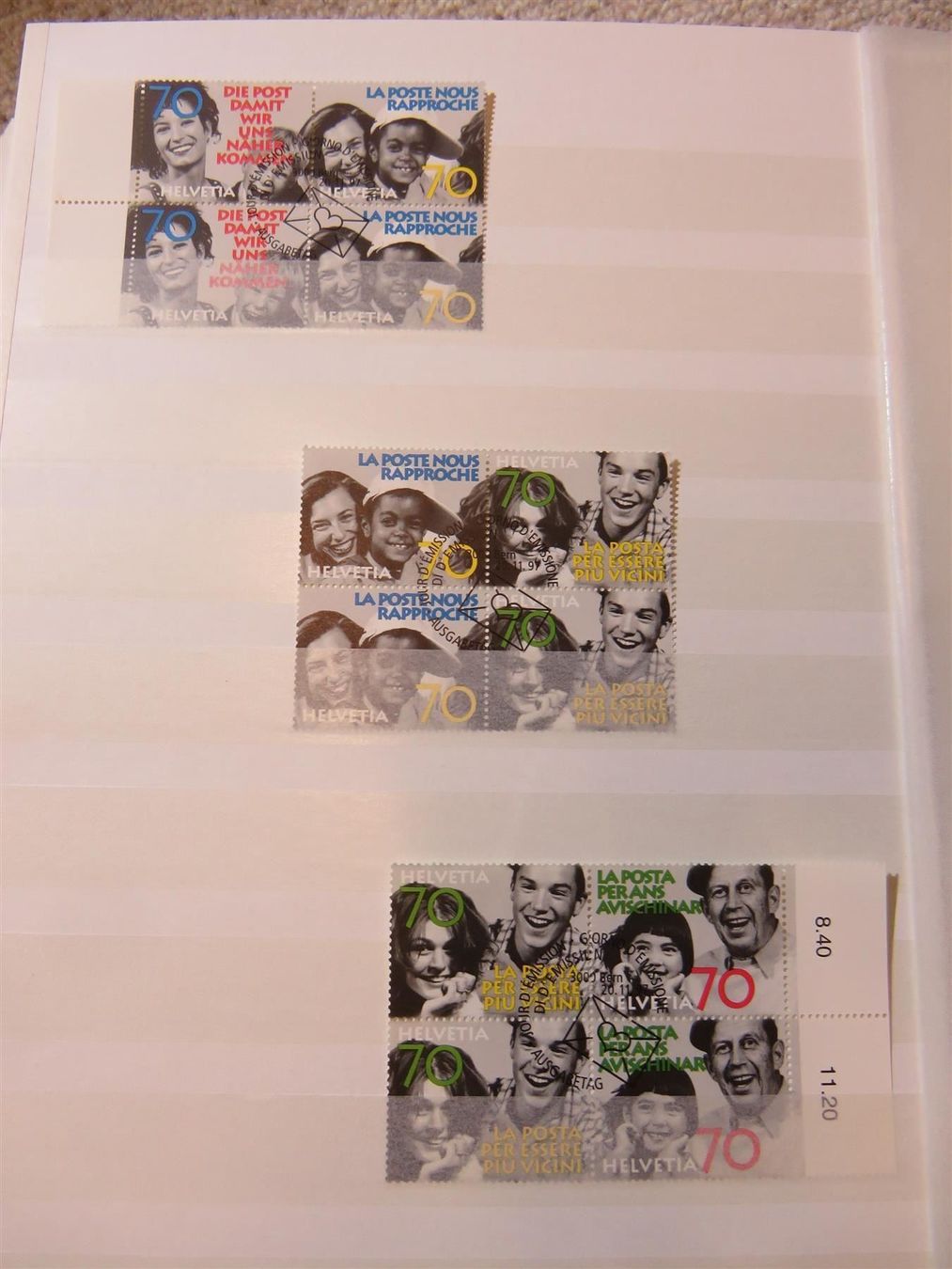Tutti i francobolli: 1997 4er-Blocks ET inkl. PJ + PP – Usato da Spiez venduto da Crazyduck 5