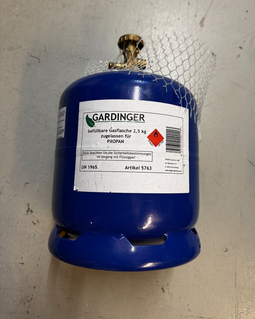 Apparecchiature e tecnologia a gas: Gardinger befüllbare Gasflasche 2.5kg – Usato da Uhwiesen venduto da sepp357