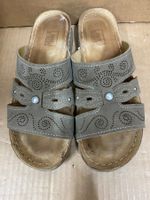 easy street Damen Sandalen Pantoletten Slipper Größe 39 grau