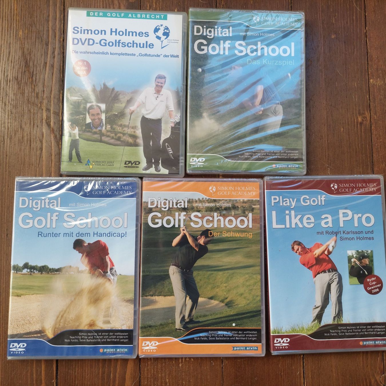 Alle DVDs: SIMON HOLMES Golfschule - 5 DVDs - NEU – Neu und originalverpackt aus Cavigliano von myoutdoor24