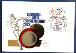 1982 Spanien Münzbrief Fussballweltmeisterschaft