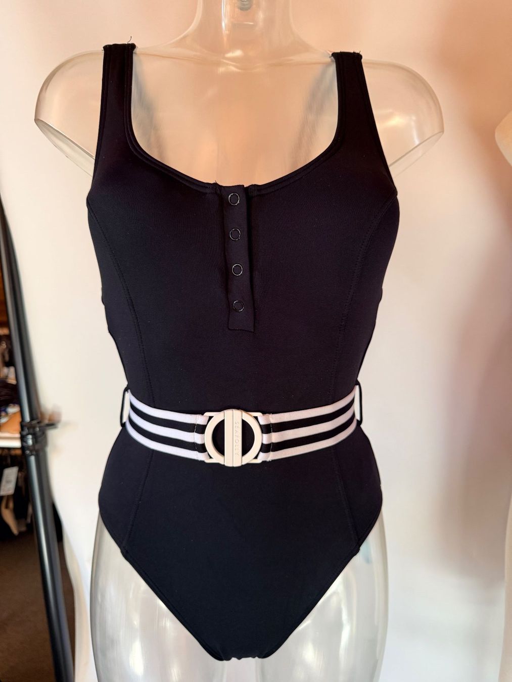 Seafolly Costumi da bagno & Bikini: SEAFOLLY, Badekleid, Grösse 36, Farbe Schwarz – Nuovo e nell'imballaggio originale da Rudolfstetten venduto da gst_g7xl