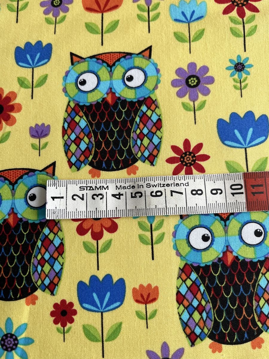 Tessuti: Patchworkstoff Eulen bunt – Nuovo (secondo la descrizione) da Seuzach venduto da KreativmitStoff 1
