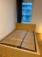 Holzbett mit Lattenrost und Matraze 140x200cm, top Zustand