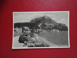 Brunnen Schwyz s/w Karte mit Schiff