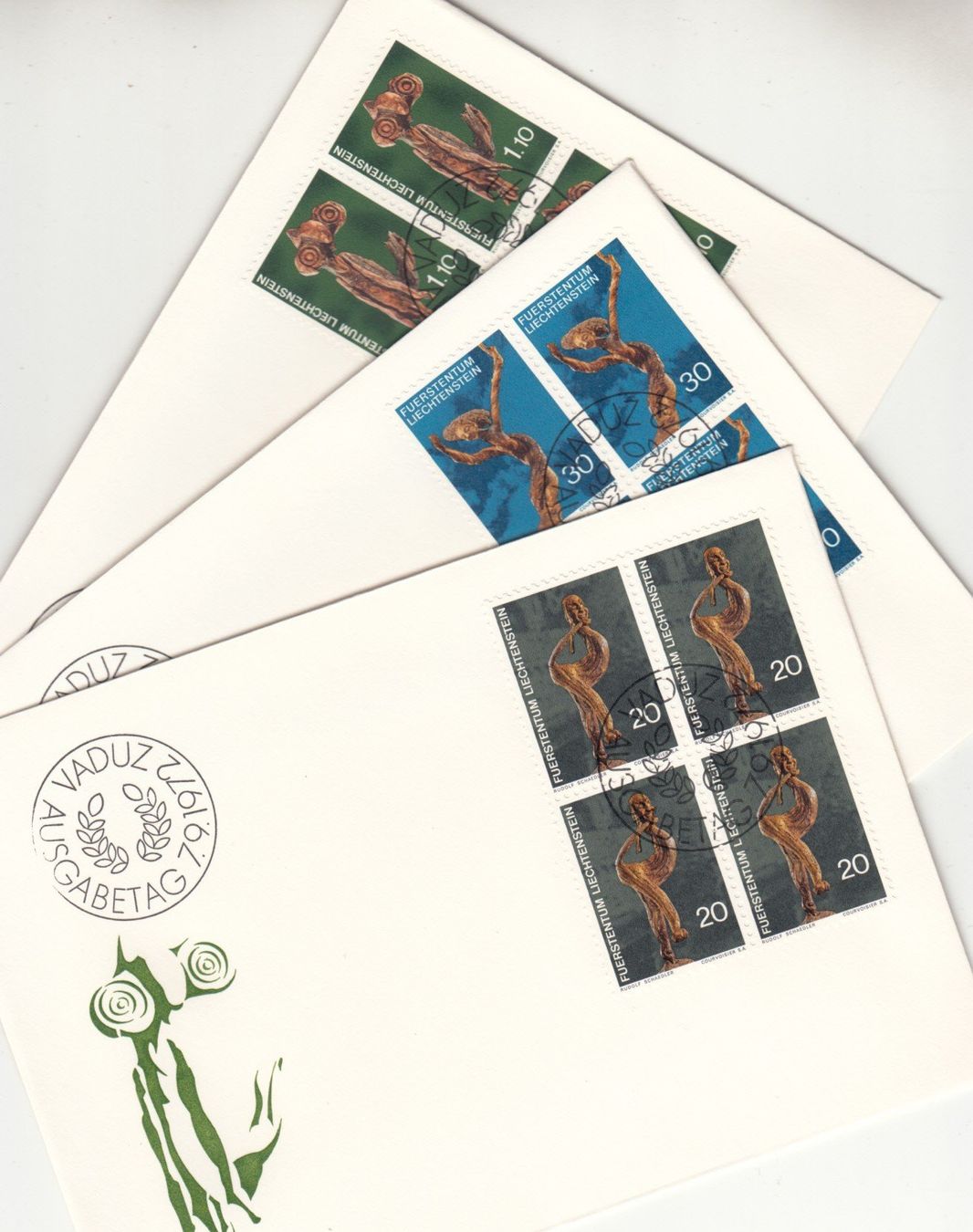Tutti i francobolli: LBK 507 - 509 im 4er-Block FDC – Usato da Bürglen TG venduto da StampGraf