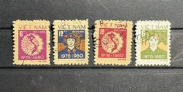 Vietnam Briefmarken Satz 1976-1980, 4 Stuck, Vintage Top!