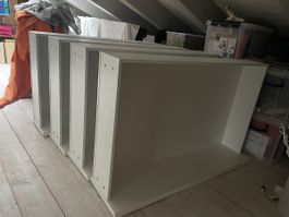 Malm Bettkästen weiss auf Rollen 4 Stück
