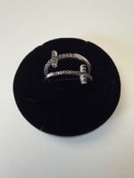 2 Fingerringe mit Zirkonia aus Silber in Grösse 57
