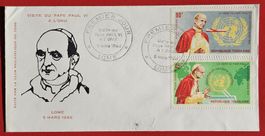 TOGO LOME VISITE PAPE PAUL VI ONU NEW YORK FDC 1966