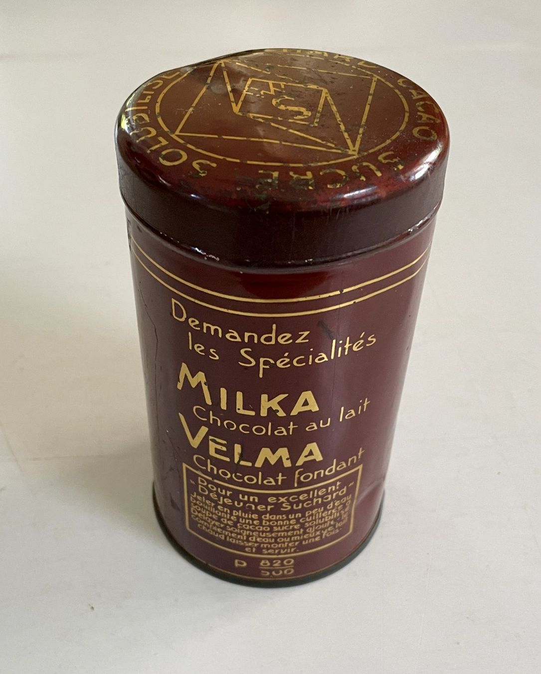 Suchard Barattoli: Suchard Cacao  - Alte Werbeblechdose / Ancienne boîte – Usato da Savagnier venduto da Ne2065 1