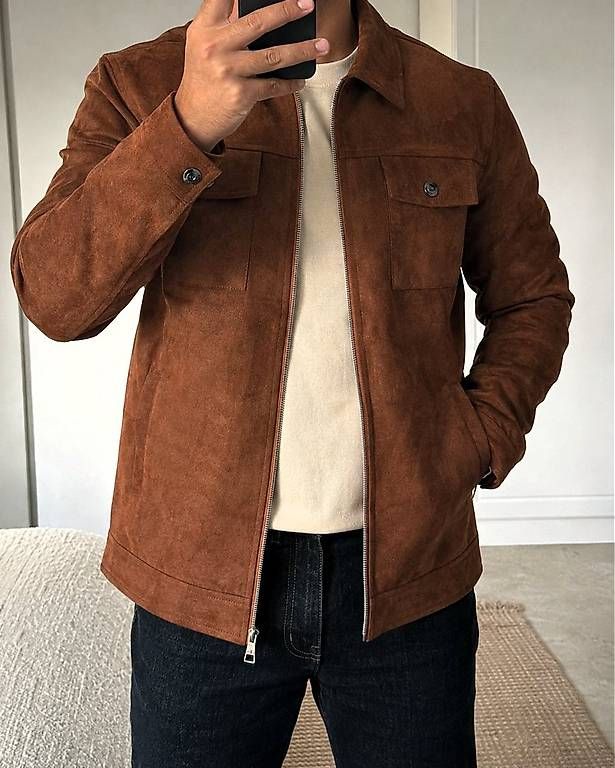 Jacken: Brand New Men's Brown Suede-Look Jacket – Gebraucht aus Basel von zga_cll9 2
