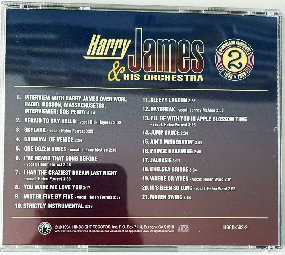 CD: TROMPETTE - HARRY JAMES COFFRET COLLECTOR 3 CD – Nuovo e nell'imballaggio originale da Préverenges venduto da AGENA8008 3