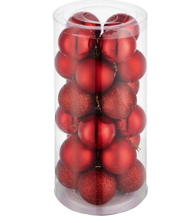 24 Christbaumkugeln unzerbrechlich in Rot Kaufen auf Ricardo