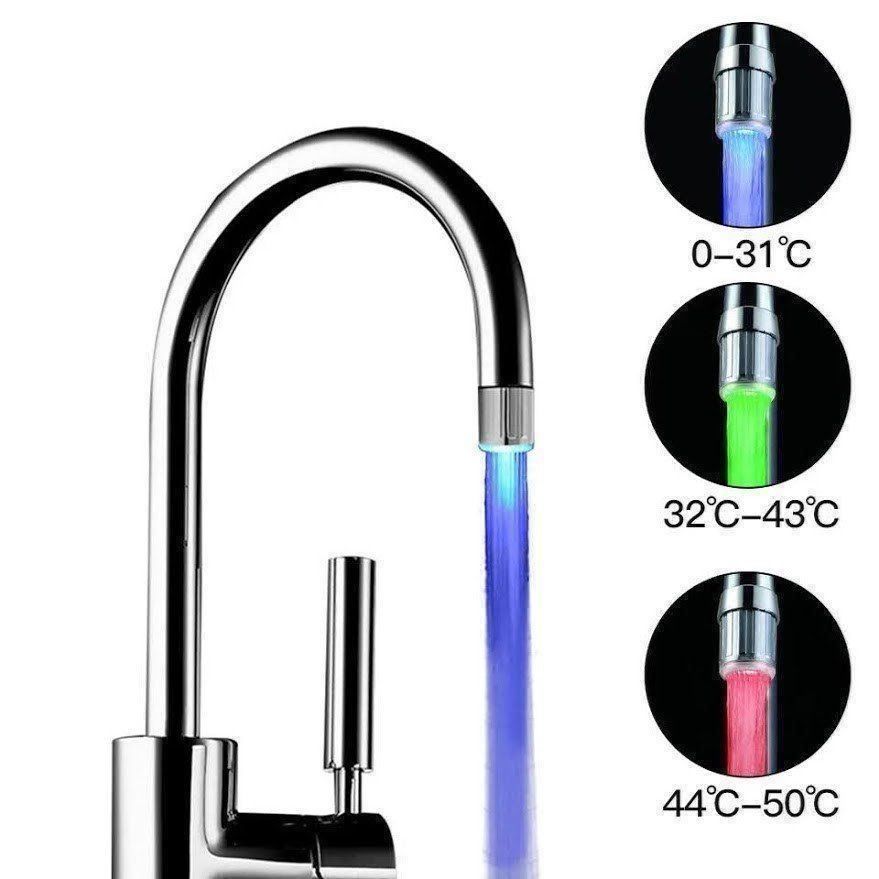 Sanitari: LED-Filter für Wasserhahn 3 Farbe Temperaturen – Nuovo e nell'imballaggio originale da Nürensdorf venduto da Ez-Shop