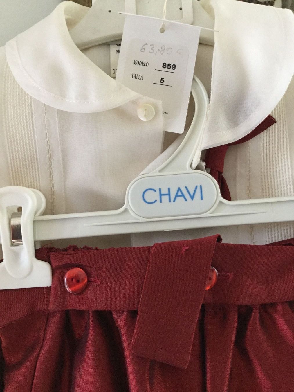 Camicette, T-shirt & Top: Chemisier + Bermuda écru/rouge mariage – Nuovo (secondo la descrizione) da Agiez venduto da chouchanelle 9