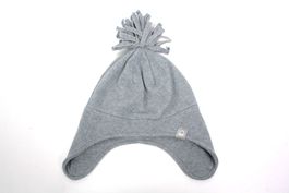 C&A Graue Kindermütze mit Ponpon