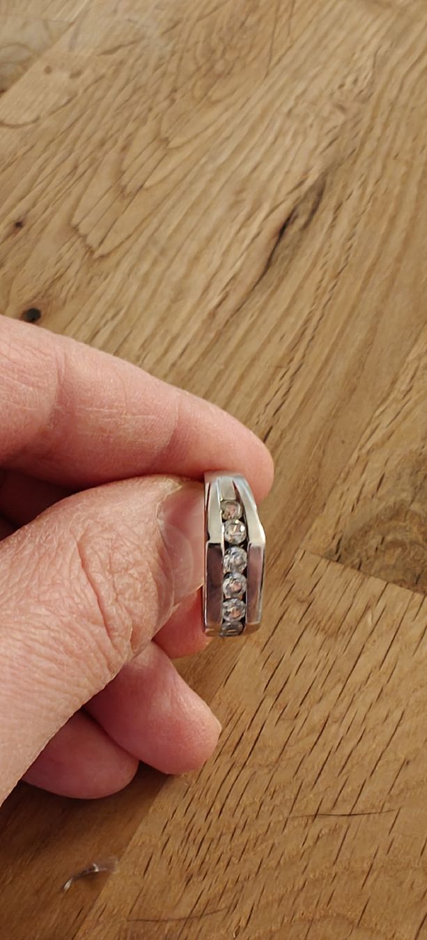 Anelli: Herren Ring 925 Silber mit 7 White Saphire – Usato da Affoltern am Albis venduto da chassa2 4