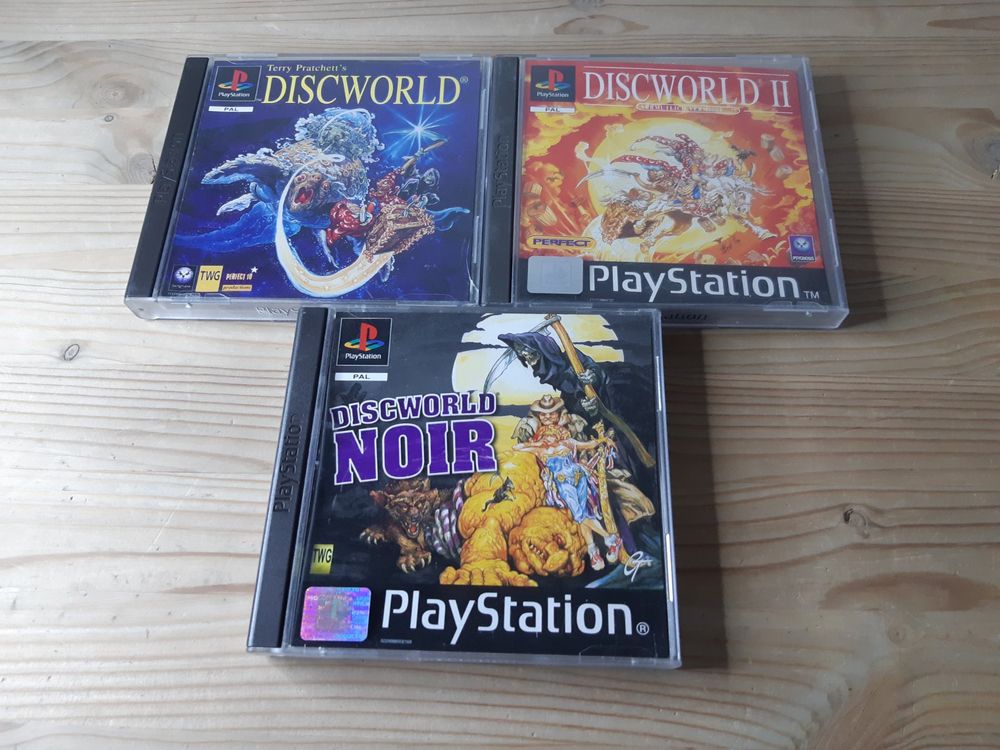 Lot Discworld 1, 2 Et Noir VF Complet Sur PS1 & PS2 - Bon état