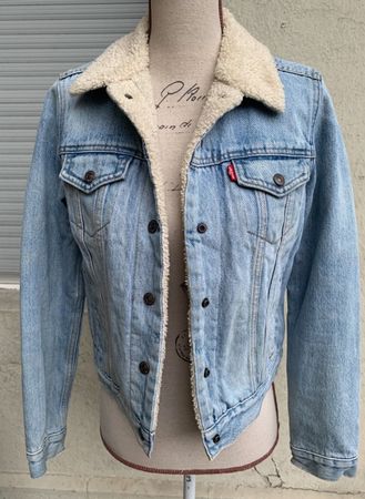 Superbe veste jeans femme sherpa claire LEVI'S STRAUSS t.XS
