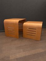 Vintage Satztische aus gebogenem Schichtholz – 2er-Set