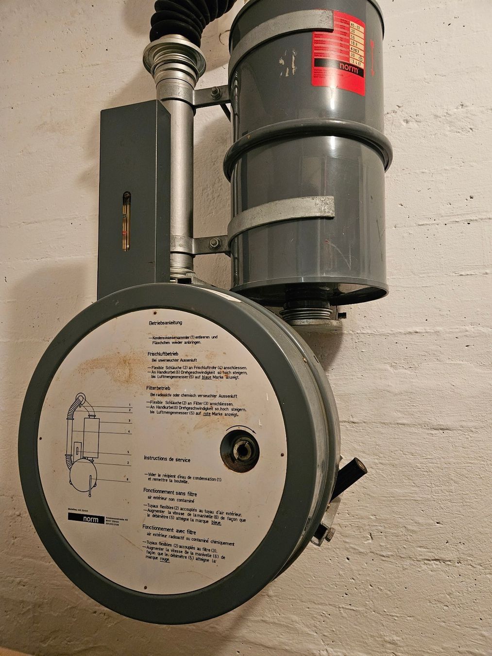 Lüftung: Luftschutzgerät mit Filter Schutzraumausrüstung – Gebraucht aus Zollbrück von outlet16 4