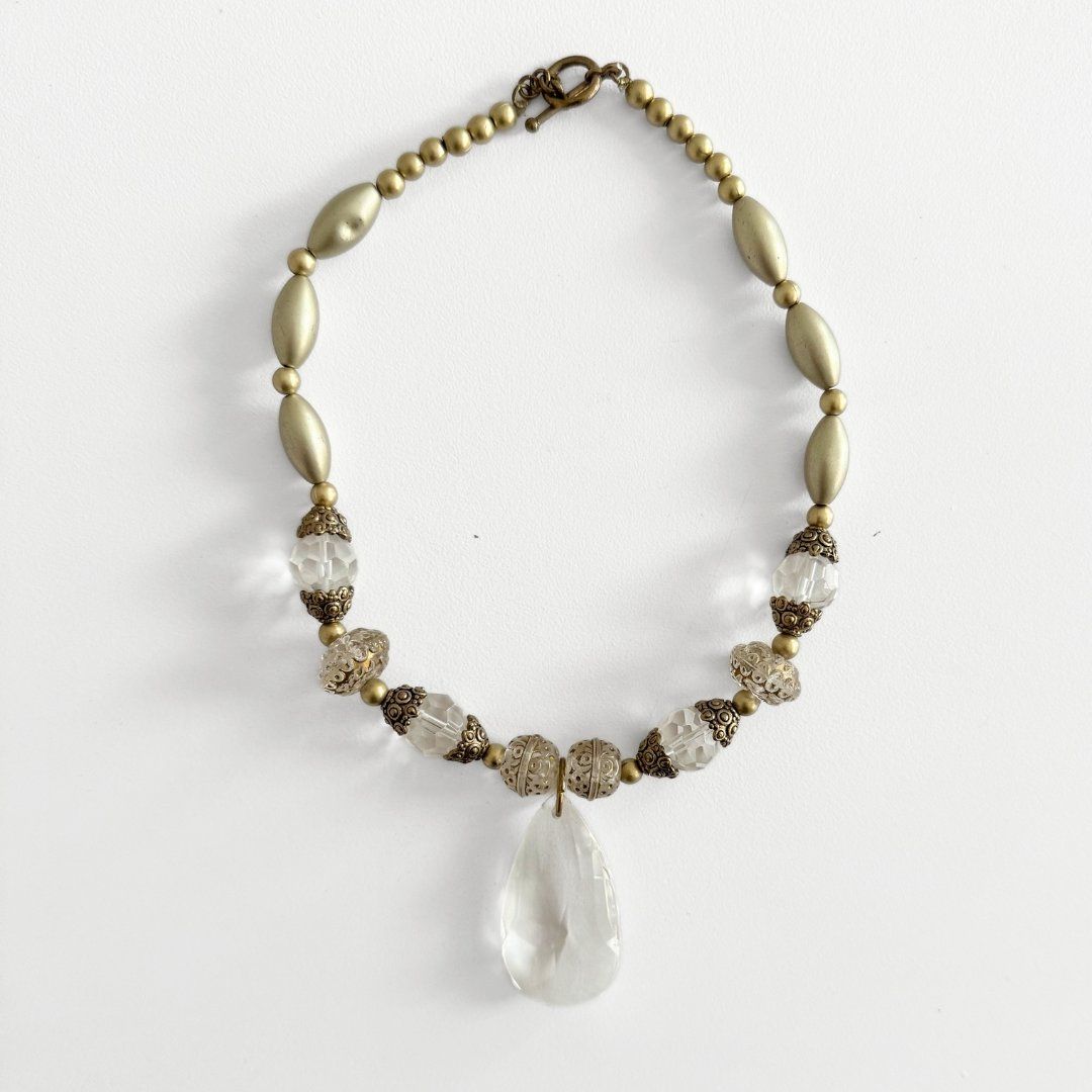 Ketten: Collier Transparent & Beige/Doré – Gebraucht aus Vevey von secondlifevevey 1