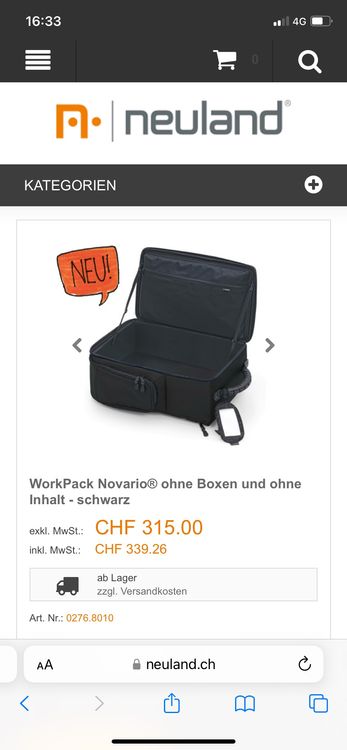 Neuland Moderationsrucksack Work Pack Novario ohne Inhalt (Neu (gemäss ...