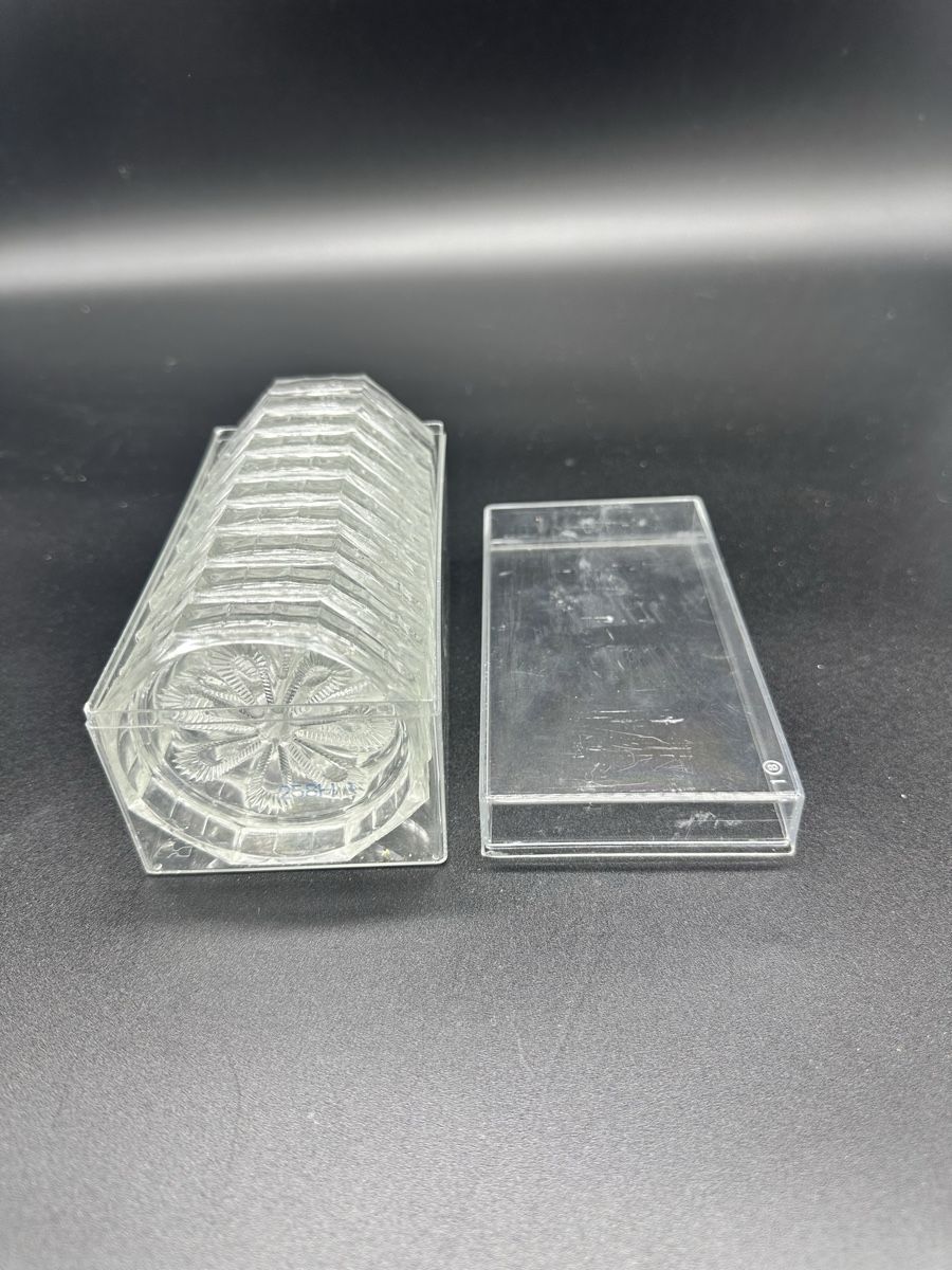 Sottobicchieri: Vintage Crystal Coasters Set with Box – Usato da Villmergen venduto da JacRon 1
