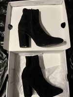 Damen Stiefeletten schwarz mit Absatz in gutem Zustand