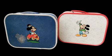 Mickey Mouse Disney Koffer 2x valise vintage 60s / 80s