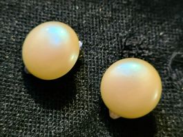 Vintage elegante Perlen Clips Ohrclipse Klipse 1960 Zeitlos