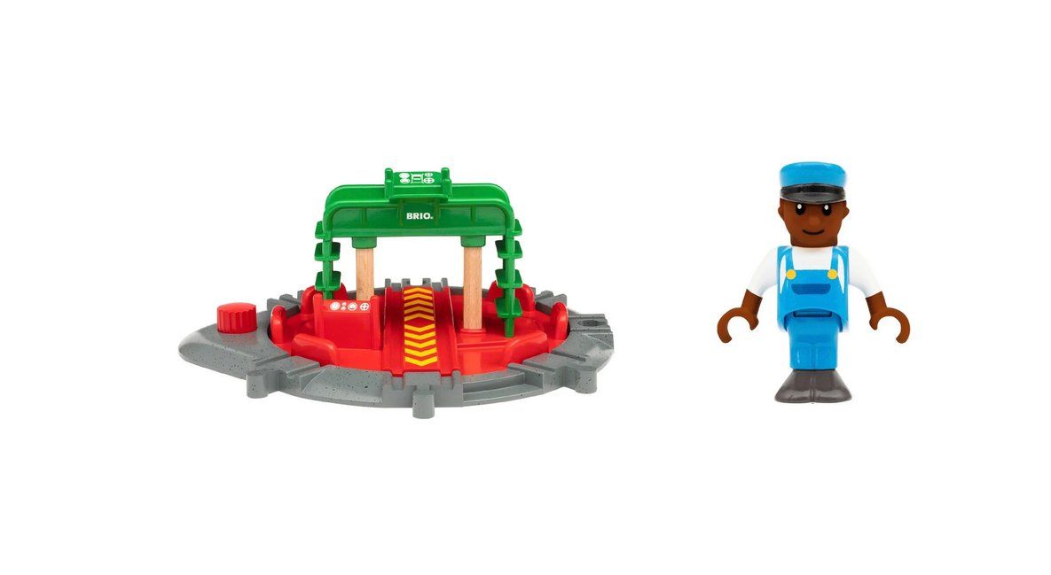 Brio Giocattoli: BRIO 33476 Lok-Drehscheibe mit Kontrollbrücke – Nuovo e nell'imballaggio originale da Oensingen venduto da Liquidations-Shop 4