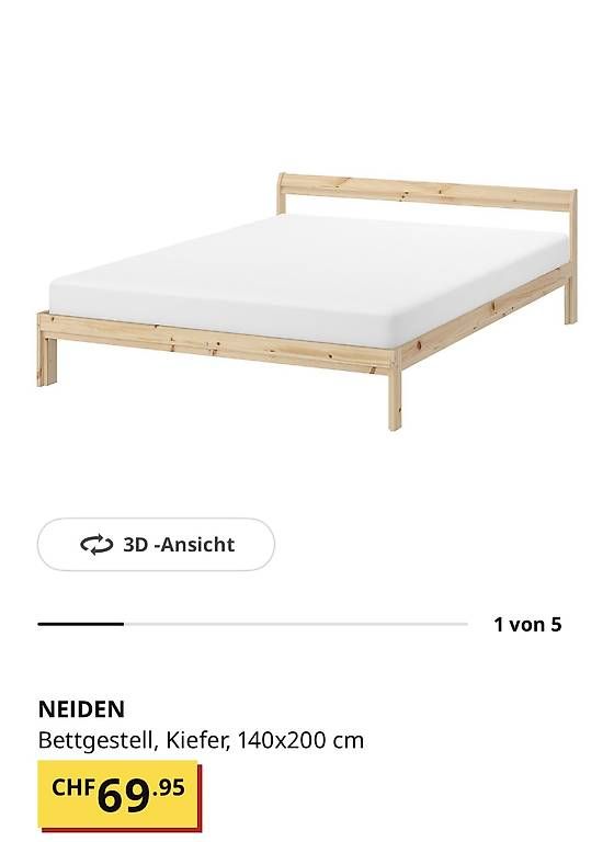 Ikea Letti: Bett 140 x 200 einfach Ikea – Usato da Dicken venduto da Minalinda13 3