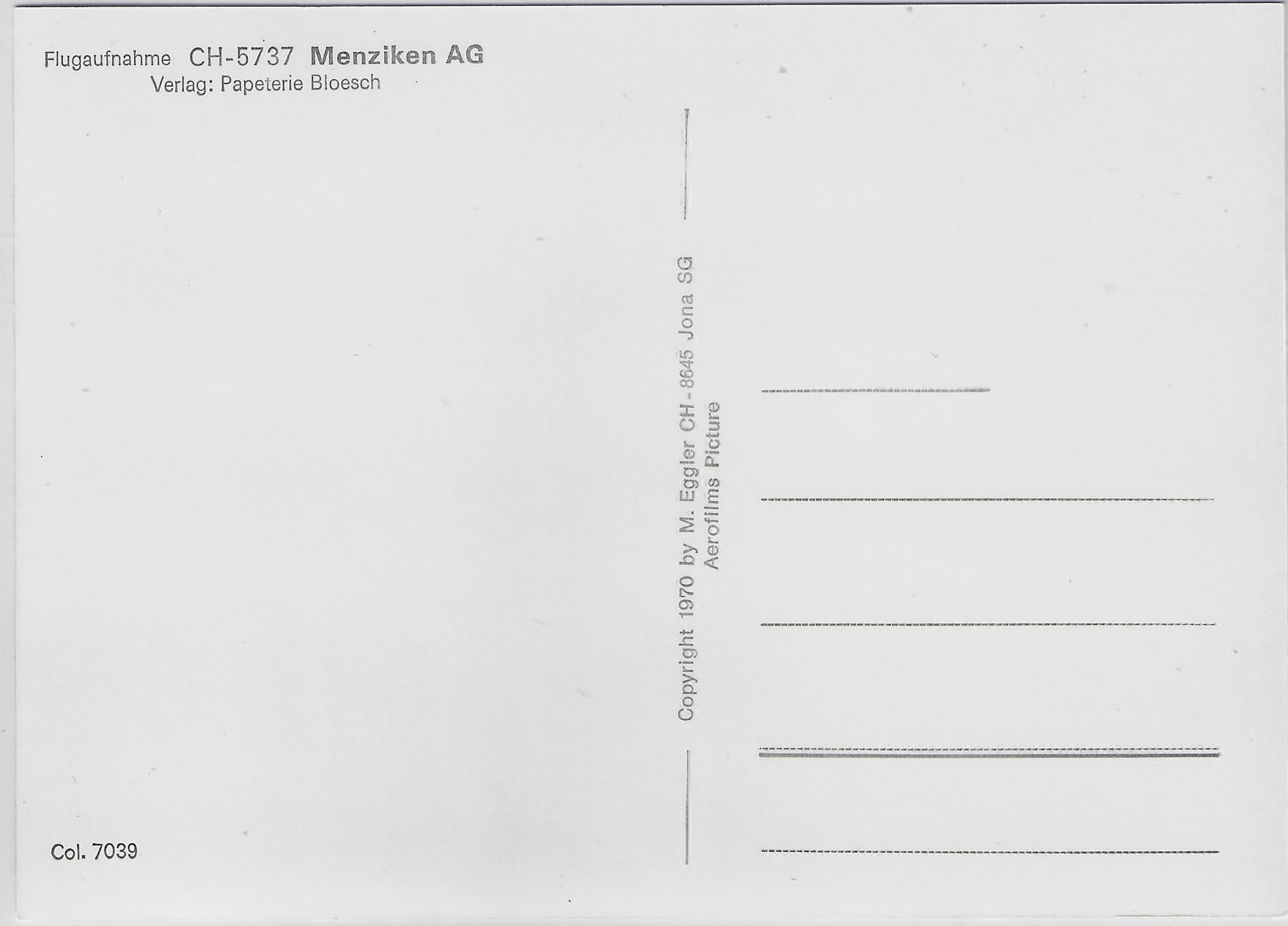 Cartoline postali: Flugaufnahme Menziken AG – Antico da Ettingen venduto da Kartenplanet 1