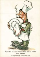 Vintage Postkarte "Küchen-Service" - Naef - 1981 Militär