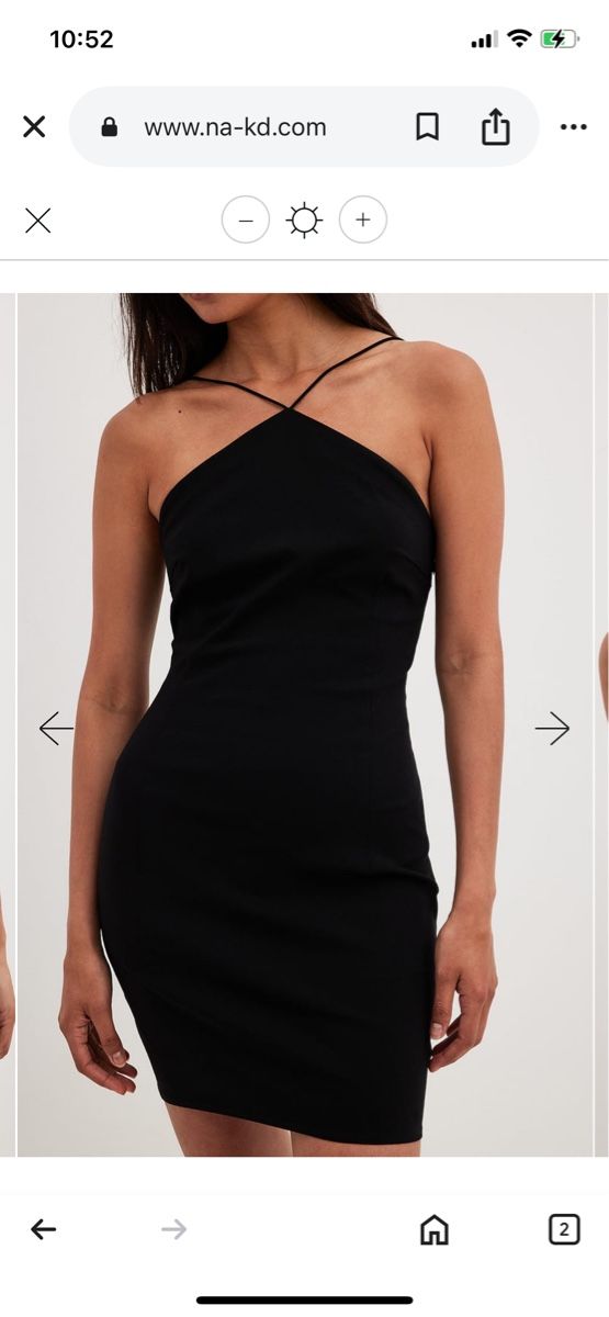 Na-kd Vestiti: NA-KD Robe noire élégante dos nu – Nuovo e nell'imballaggio originale da Concise venduto da Lae99 3