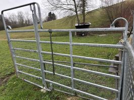 Cancello per animali in metallo zincato usato 3 pezzi