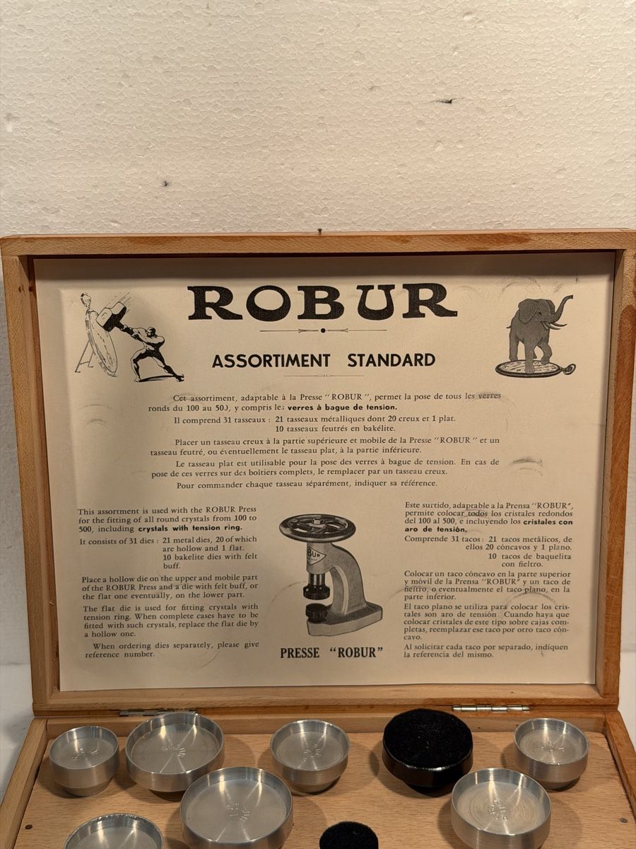 Tutti gli attrezzi: ROBUR Assortiment Standard Press Parts Set – Usato da Lausanne venduto da artnouveau04 8