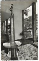 AK Trinkkuranlage Baden, Brunnenfigur Hans Trudel, 1946