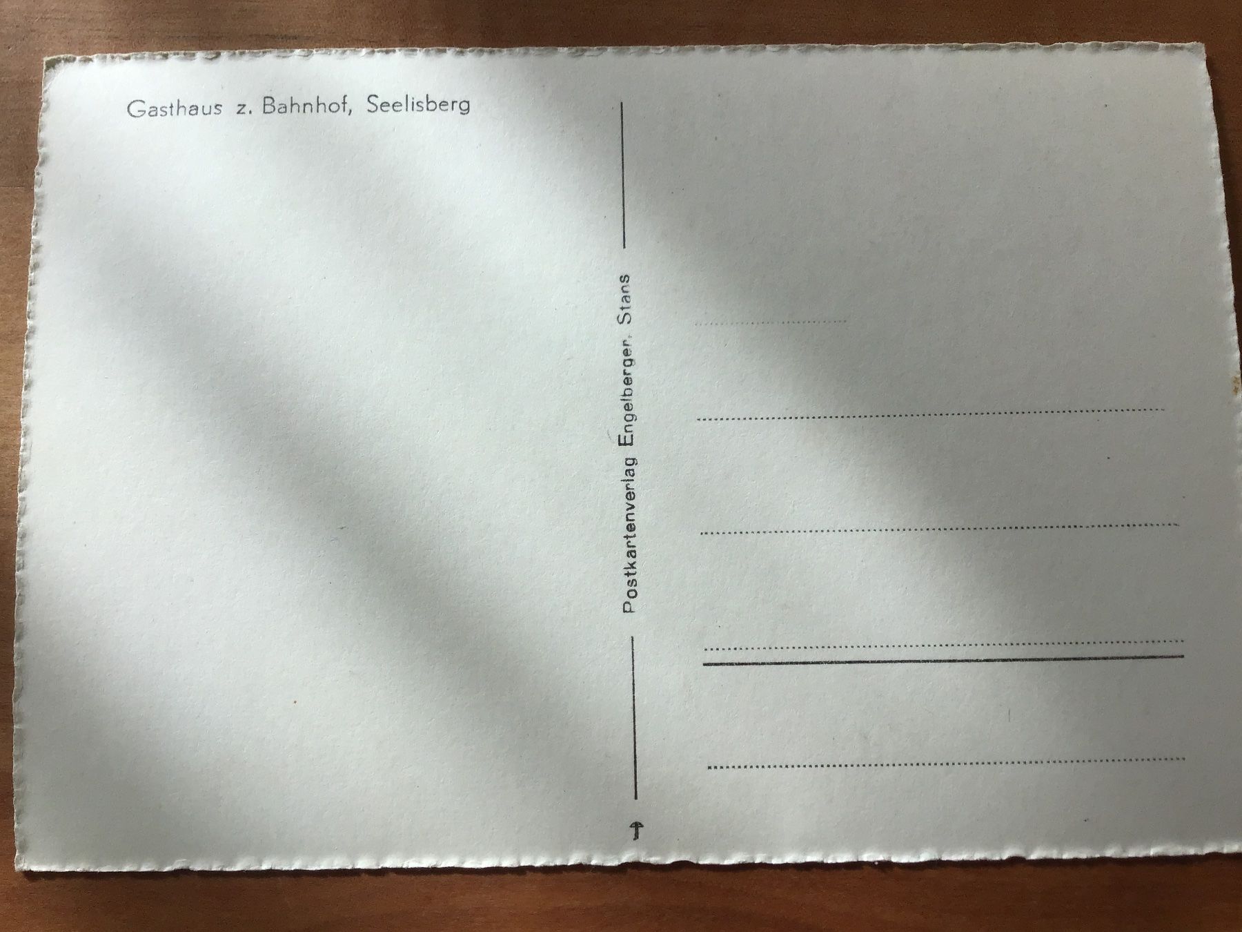 Cartoline postali: Gasthaus z.Bahnhof, Seelisberg – Usato da Kirchenthurnen venduto da Gluecksbrief 1