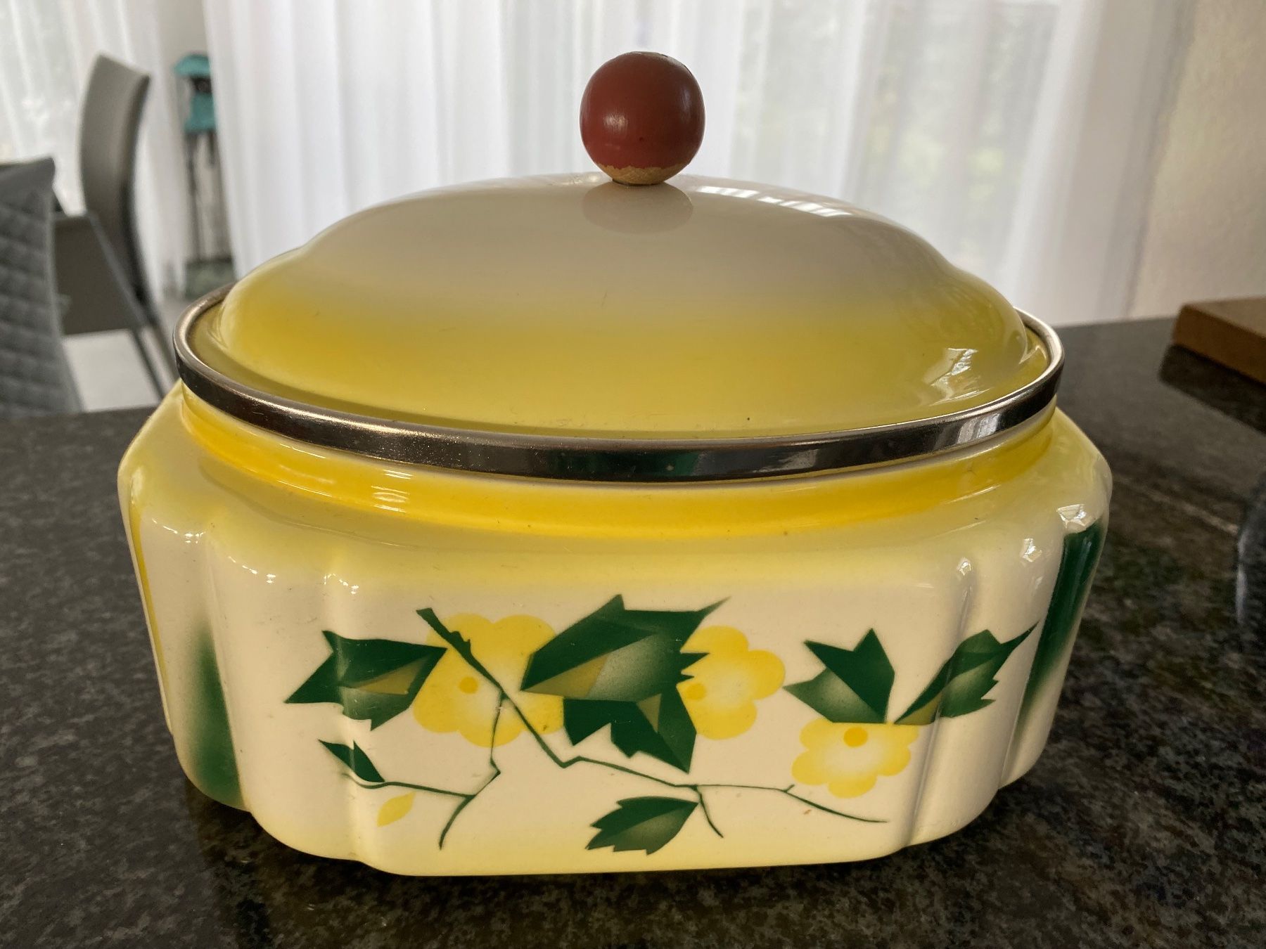 Zuccheriere: Alte Deckeldose Spritzdekor Vintage Retro – Usato da Buchs ZH venduto da Sten7 1