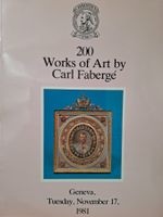 🌟 Rare ! Catalogue Christie's Fabergé (Genève, 1981)