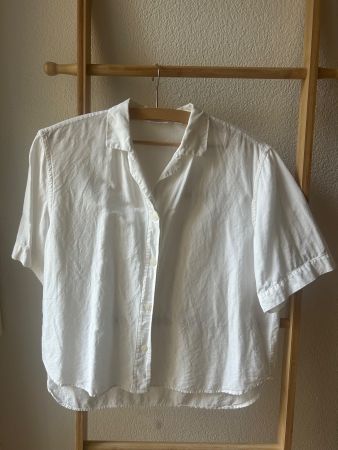 Damen Bluse Uniqlo weiss kurzarm Grösse XS