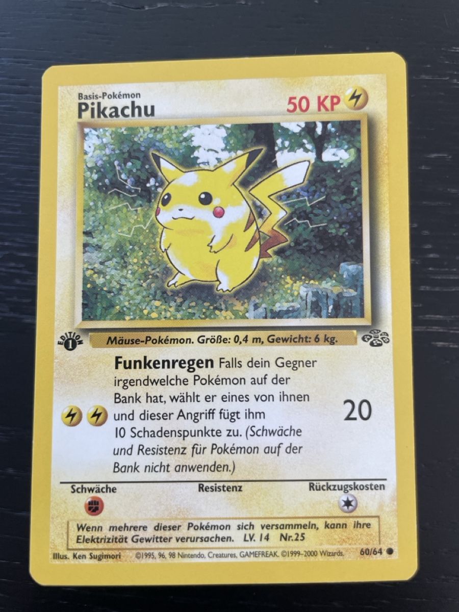 Pokémon Carte collezionabili: Pokemon Pikachu 60/64 jungle 1. edition – Usato da Hugelshofen venduto da Suimosa