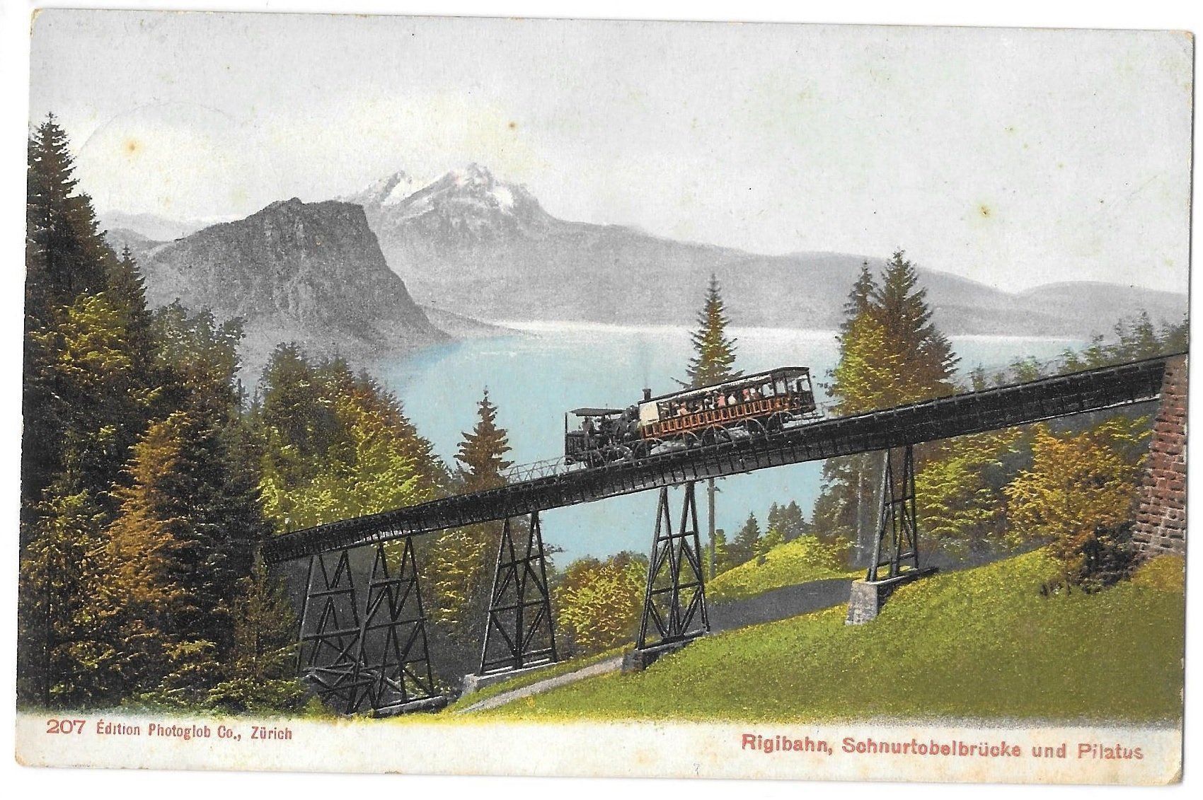 Cartoline postali: Rigibahn Schnurtobelbrücke – Usato da Olten venduto da clotaldi
