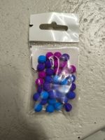 Estrela Neon Glasperlen mit UV Effekt, 8mm, 36 Stück blau