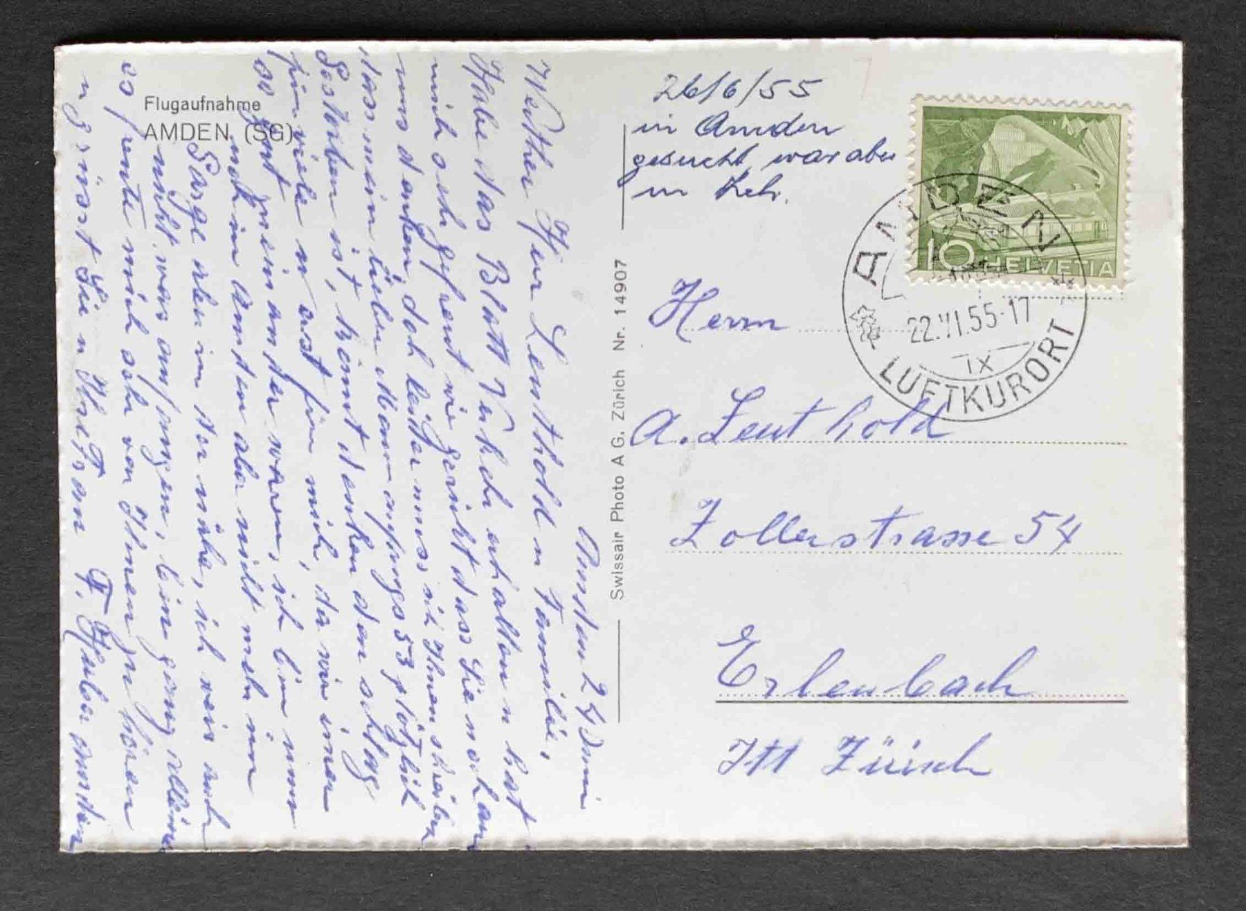 Cartoline postali: AK Flugaufnahme Amden – Usato da Goldau venduto da artelier1 1