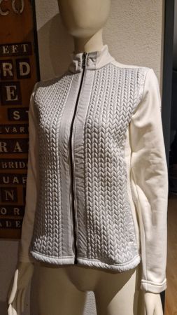 Flauschig, warme Jacke, Gr. M, weiss/ silber, NEU!