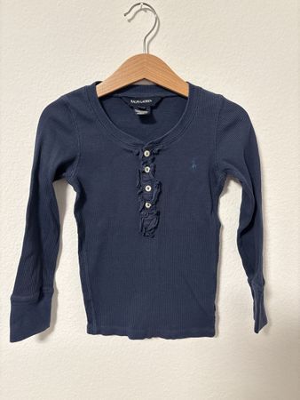 Ralph Lauren Shirt, Grösse 4, Dunkelblau, Top Zustand!